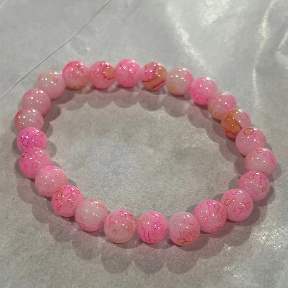 Pink Beaded Bracelet
